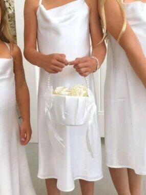 Show Me Your Mumu Little Verona Flower Girl Dress Ivory Satin 2T
